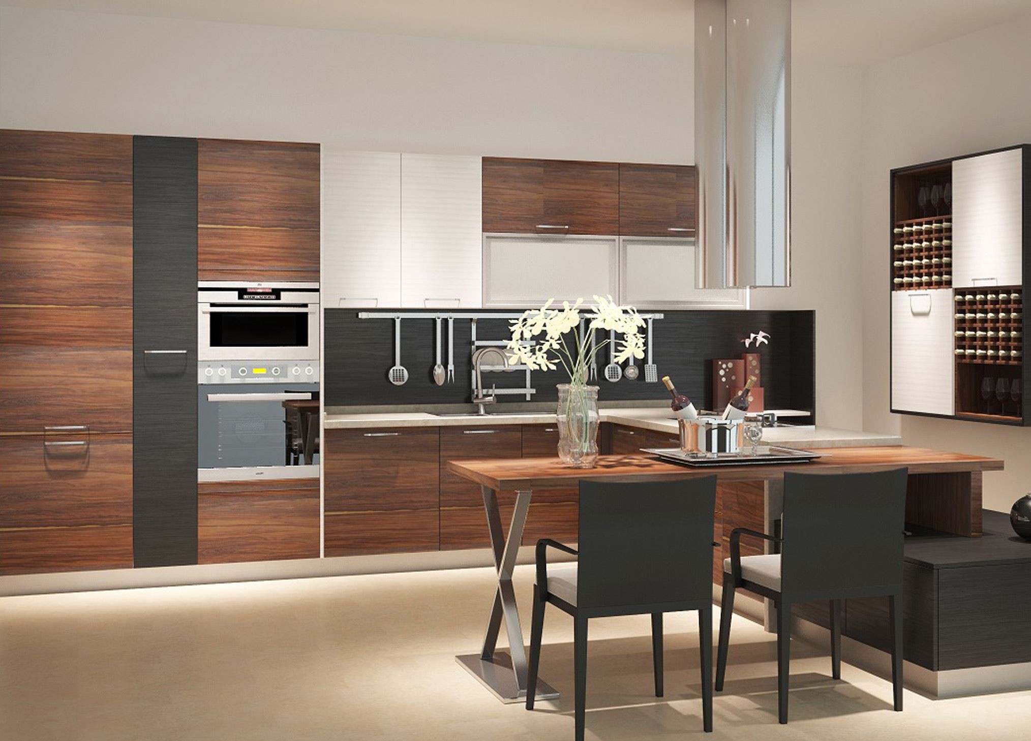 Modular Melamine Kitchen Cabinets