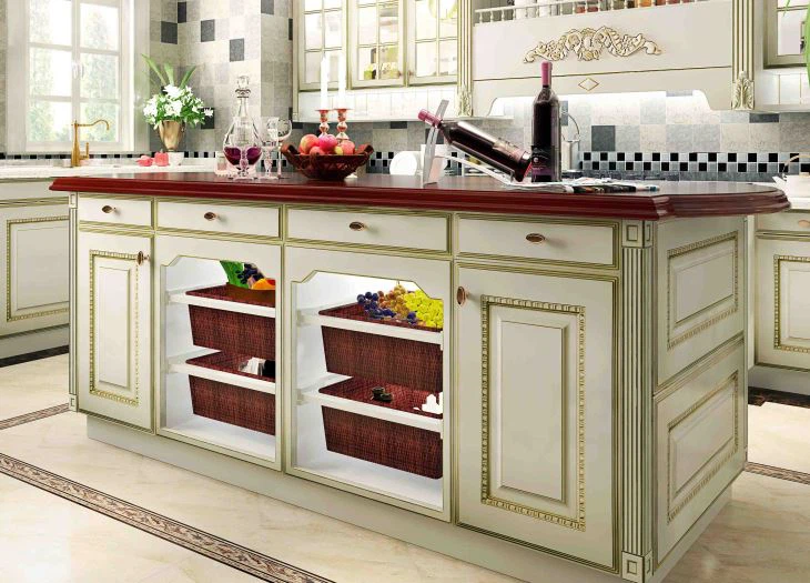 Neo-classicism Luxury PVC Kitchen Cabinet