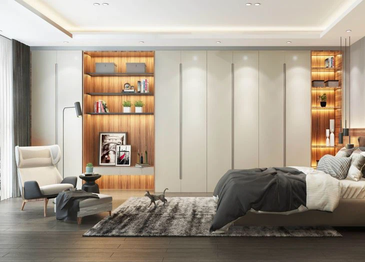 Einbauschrank im Schlafzimmer